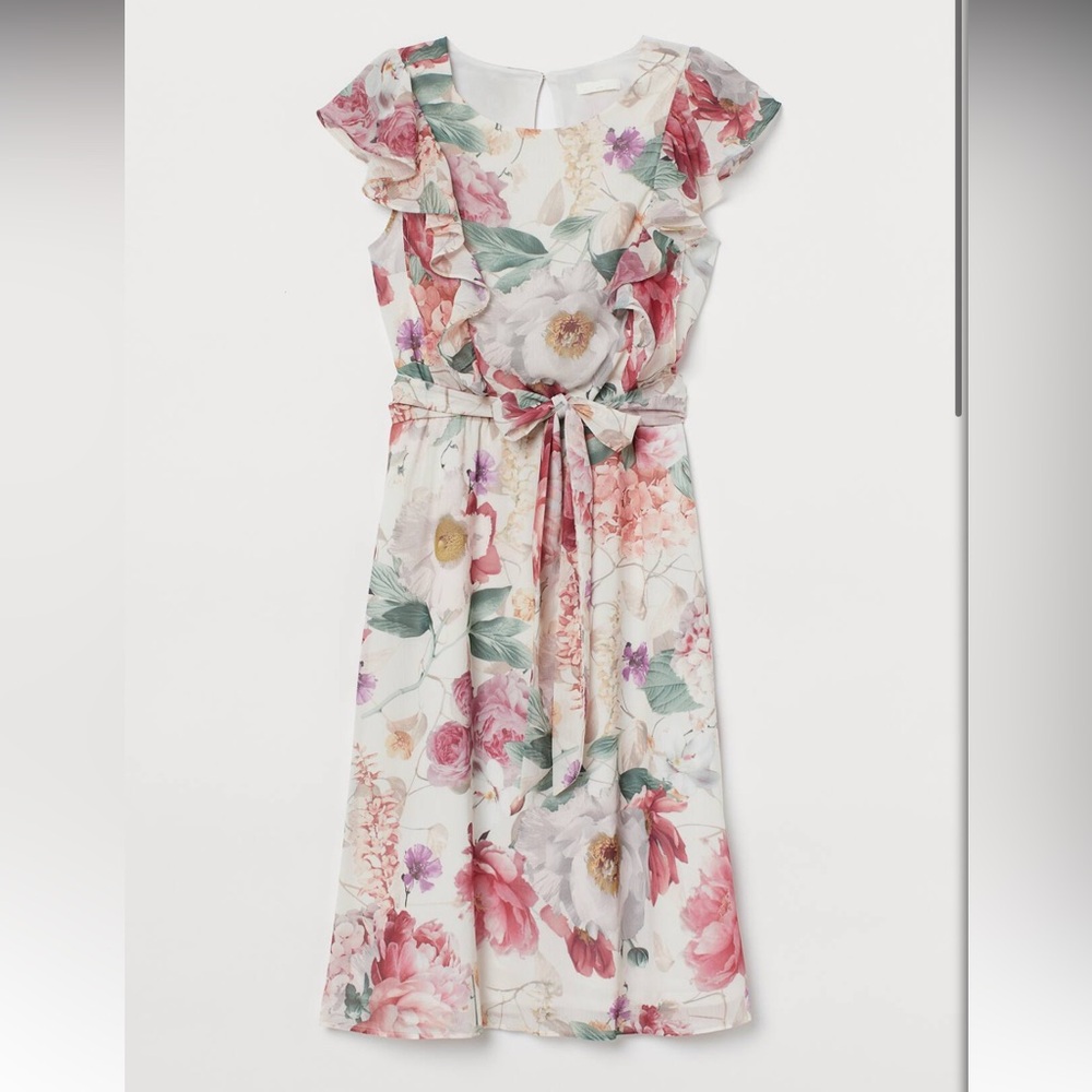 H&M Maternity Floral Print Tie Dress